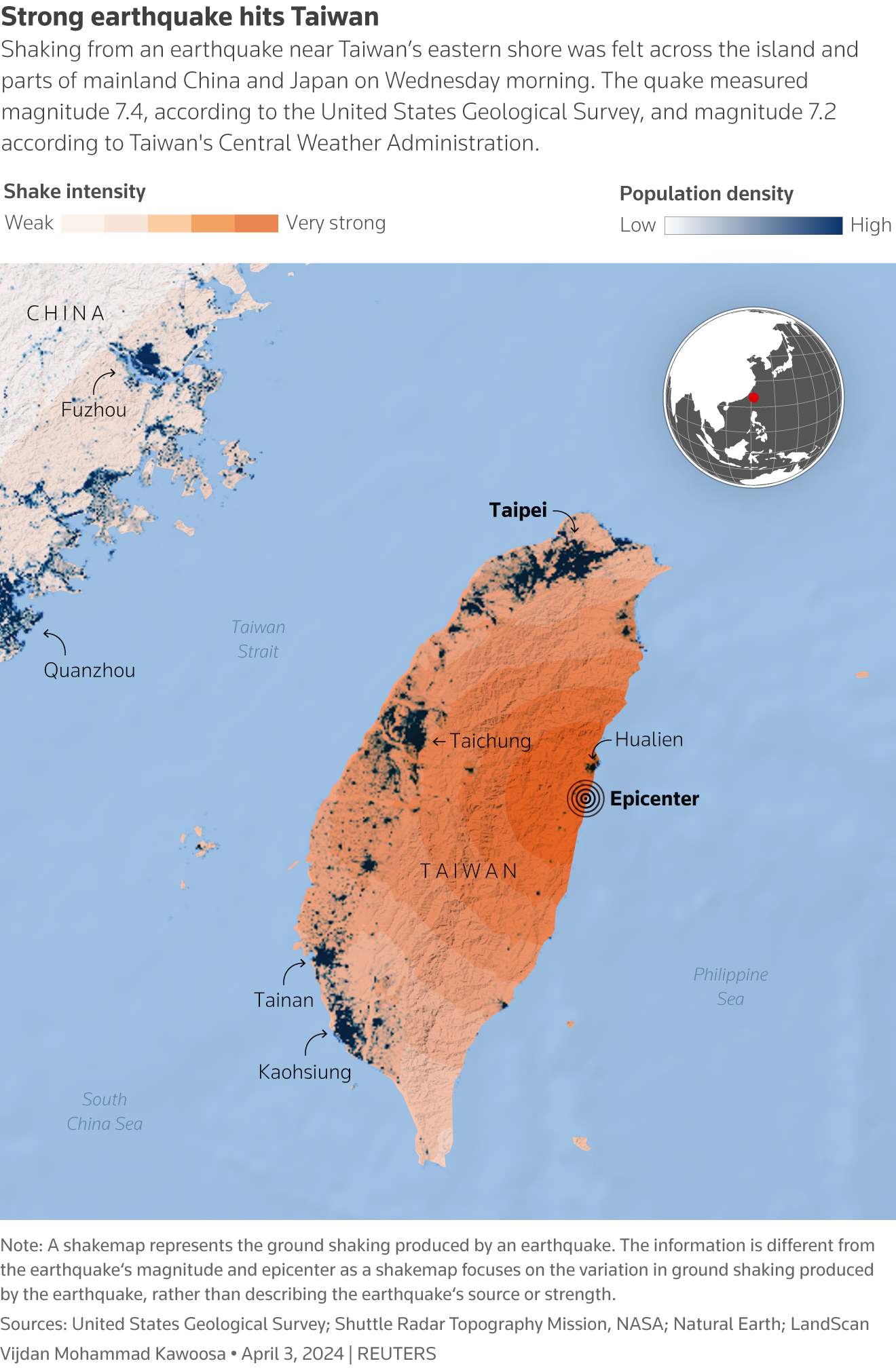 Taiwan's strongest earthquake in 25 years kills 9 people, 50 missing